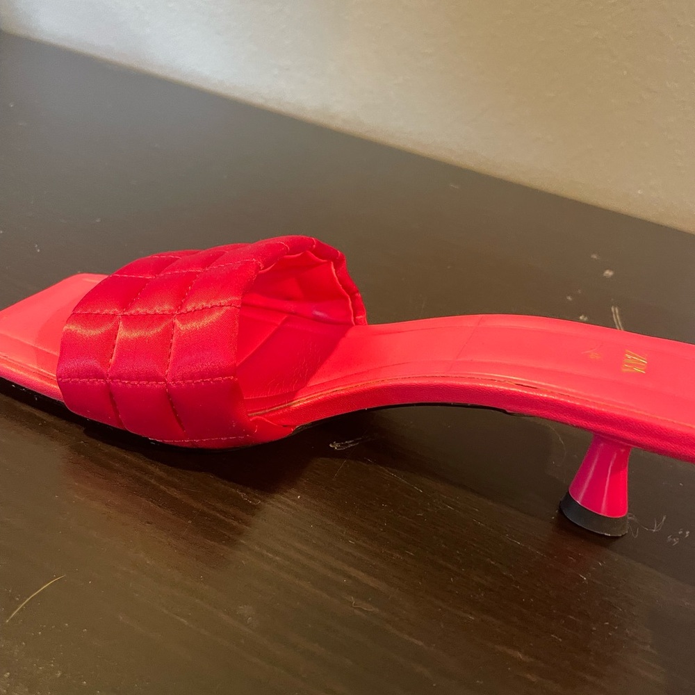 Zara Elegant Red Women's Slide Sandals